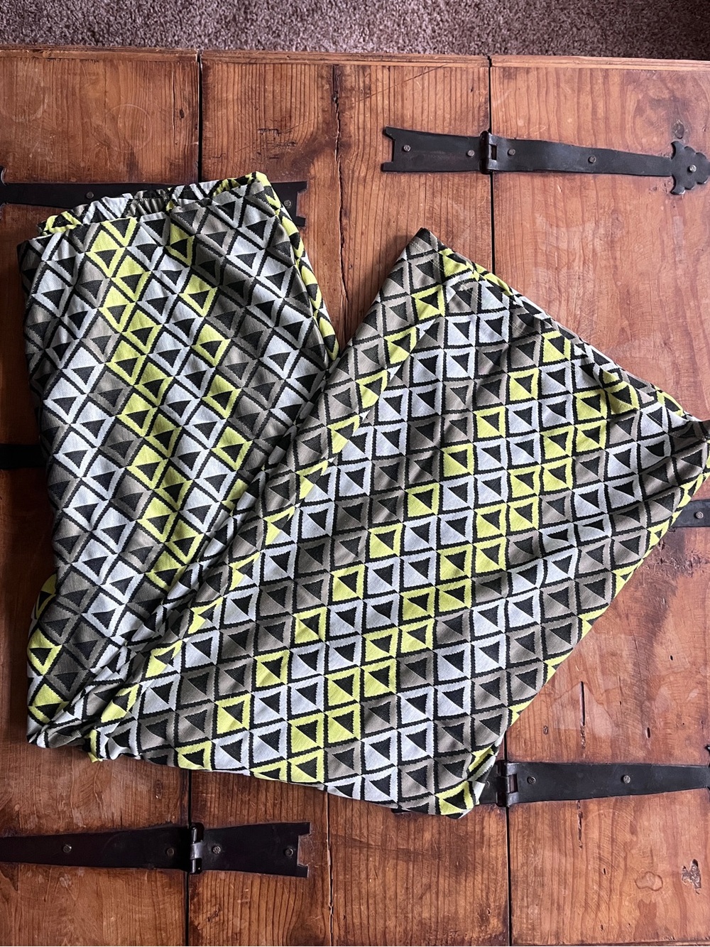 Marc Bouwer Geometric Print Pants in Yellow, Gray, Black